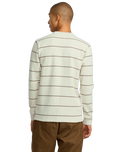 The RVCA Mens Dayshift Thermal Stripe Long Sleeve T-Shirt in Ceramic
