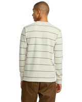 The RVCA Mens Dayshift Thermal Stripe Long Sleeve T-Shirt in Ceramic