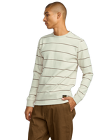 The RVCA Mens Dayshift Thermal Stripe Long Sleeve T-Shirt in Ceramic