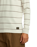 The RVCA Mens Dayshift Thermal Stripe Long Sleeve T-Shirt in Ceramic