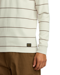The RVCA Mens Dayshift Thermal Stripe Long Sleeve T-Shirt in Ceramic