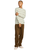 The RVCA Mens Dayshift Thermal Stripe Long Sleeve T-Shirt in Ceramic