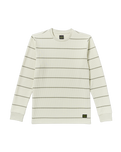 The RVCA Mens Dayshift Thermal Stripe Long Sleeve T-Shirt in Ceramic