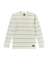 The RVCA Mens Dayshift Thermal Stripe Long Sleeve T-Shirt in Ceramic