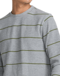 The RVCA Mens Day Shift Thermal Long Sleeve T-Shirt in Heather Grey