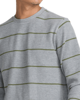 The RVCA Mens Day Shift Thermal Long Sleeve T-Shirt in Heather Grey