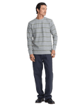 The RVCA Mens Day Shift Thermal Long Sleeve T-Shirt in Heather Grey