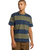 The RVCA Mens Dayshift Stripe T-Shirt in Moody Blue