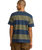 The RVCA Mens Dayshift Stripe T-Shirt in Moody Blue