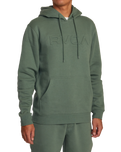 The RVCA Mens Big RVCA Embossed Hoodie in Jade