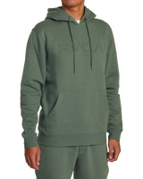 The RVCA Mens Big RVCA Embossed Hoodie in Jade