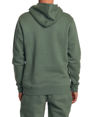 The RVCA Mens Big RVCA Embossed Hoodie in Jade