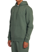 The RVCA Mens Big RVCA Embossed Hoodie in Jade
