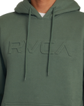 The RVCA Mens Big RVCA Embossed Hoodie in Jade