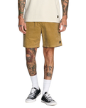 The RVCA Mens Escape Walkshorts in Ochre
