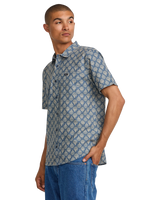 The RVCA Mens Vacationist Shirt in Indigo