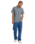 The RVCA Mens Vacationist Shirt in Indigo