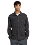 The RVCA Mens Vacancy Flannel Shirt in Mushroom