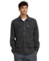 The RVCA Mens Vacancy Flannel Shirt in Mushroom
