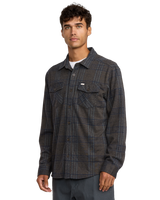 The RVCA Mens Vacancy Flannel Shirt in Mushroom