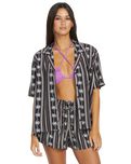 The Volcom Sun Stunner Shirt in Black Combo | Available at Anns Cottage