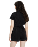 The Volcom Asphalt Jumpsuit in Black Marble Wash | Available at Anns Cottage