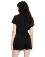 The Volcom Asphalt Jumpsuit in Black Marble Wash | Available at Anns Cottage