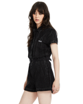 The Volcom Asphalt Jumpsuit in Black Marble Wash | Available at Anns Cottage