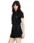 The Volcom Asphalt Jumpsuit in Black Marble Wash | Available at Anns Cottage