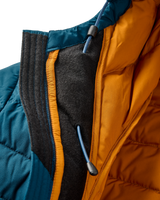 Ashland Down Jacket in Retro Orange & Tidal Blue