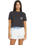 The Volcom Womens Pocket Dial T-Shirt in Vintage Black