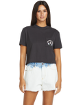 The Volcom Womens Pocket Dial T-Shirt in Vintage Black
