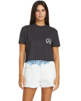 The Volcom Womens Pocket Dial T-Shirt in Vintage Black
