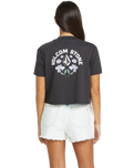 The Volcom Womens Pocket Dial T-Shirt in Vintage Black