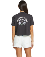 The Volcom Womens Pocket Dial T-Shirt in Vintage Black
