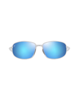 The Maui Jim Ho'okipa R Lite Polarised Sunglasses in Matte Crystal & Blue Hawaii