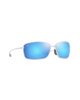 The Maui Jim Malu Polarised Sunglasses in Matte Crystal & Blue Hawaii