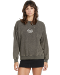 The Volcom Womens Stone Crew Sweatshirt in Vintage Black