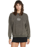 The Volcom Womens Stone Crew Sweatshirt in Vintage Black