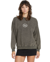 The Volcom Womens Stone Crew Sweatshirt in Vintage Black
