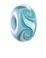 The Nalu Beads Gwithian Bead in Cyan & White