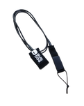 The Bulldog 8'0" Surfboard Ankle Leash in Black & White