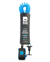 Wrist Coil Bodyboard Leash in Black & Cyan