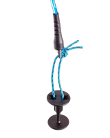 Wrist Coil Bodyboard Leash in Black & Cyan