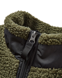 The Passenger Mens Born Explorer Polar-Lined Sherpa Fleece Jacket in Khaki Green