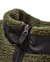 The Passenger Mens Born Explorer Polar-Lined Sherpa Fleece Jacket in Khaki Green