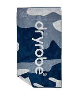 Organic Beach Towel in Blue Black Camouflage