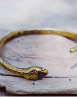 Serpent Cuff in Brass