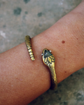The Bahgsu Jewels Serpent Cuff in Brass