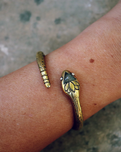 The Bahgsu Jewels Serpent Cuff in Brass